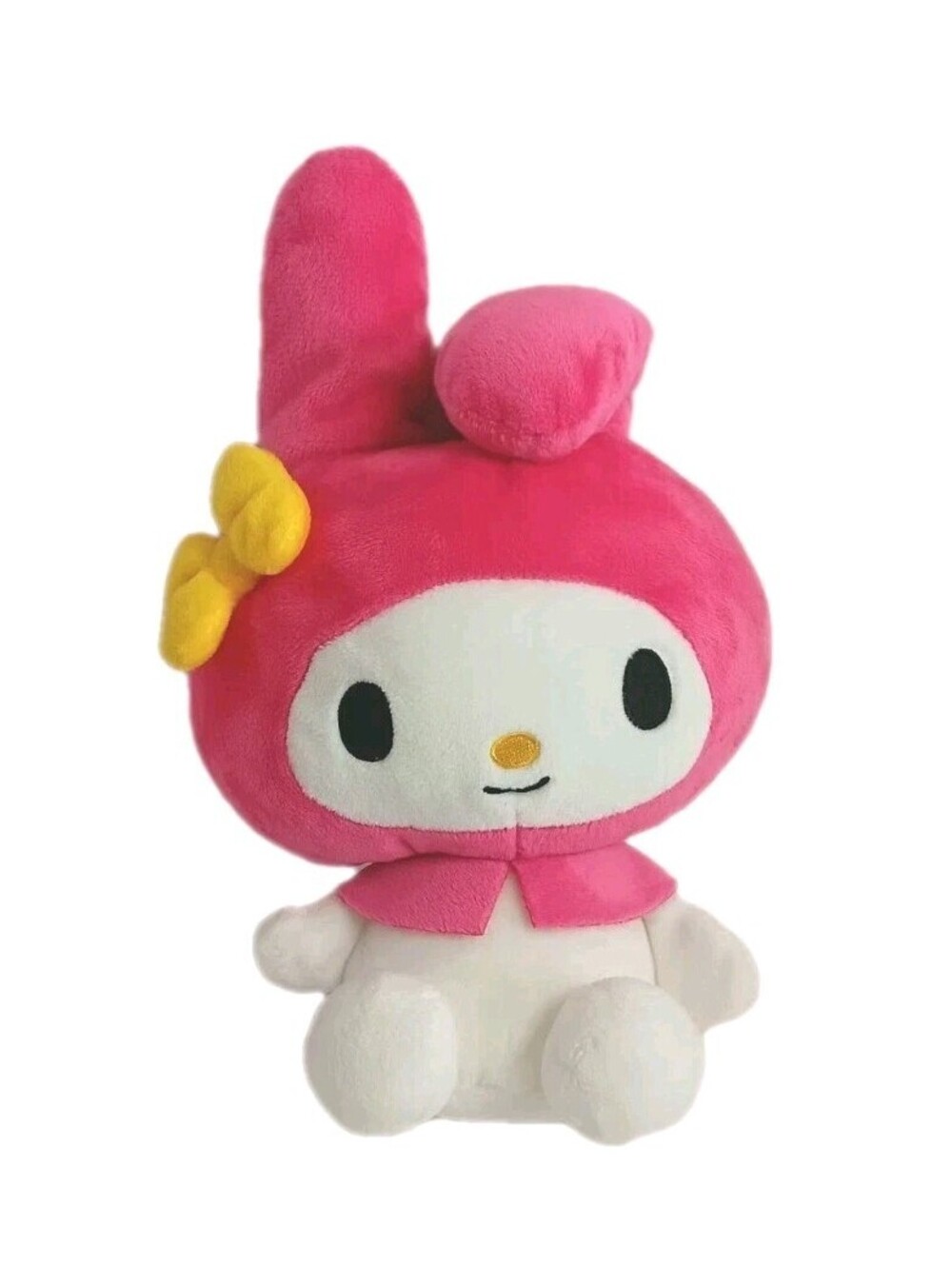 New Sanrio My Melody Plush Stuffed Animal (9in) NWT Pink Hood Yellow Bow Cute